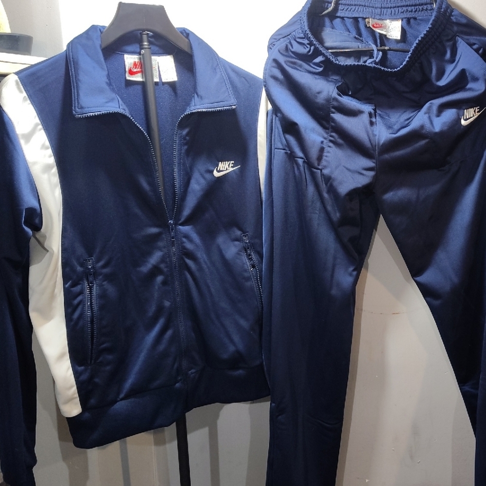 Nike Navy and White Men's Joggers